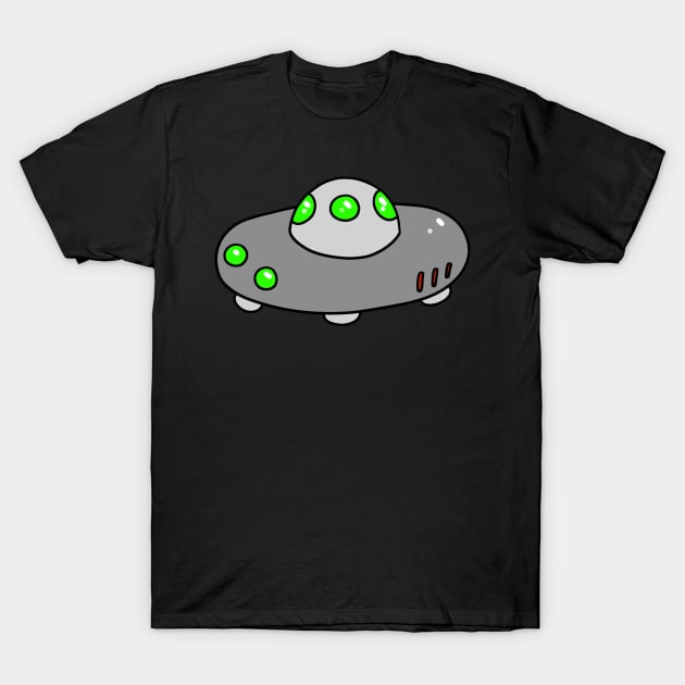 Silver UFO T-Shirt by saradaboru